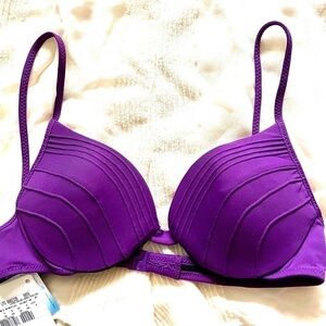 La Perla Studio Bikini 6 NWT Top Purple Luxury Luxe Swimwear Beach Vacation Sexy